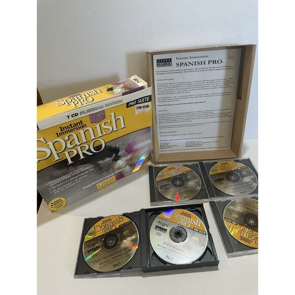 Euro Method Instant Immersion Spanish Language Course Deluxe Edition 7 CD Set - Picture 3 of 10